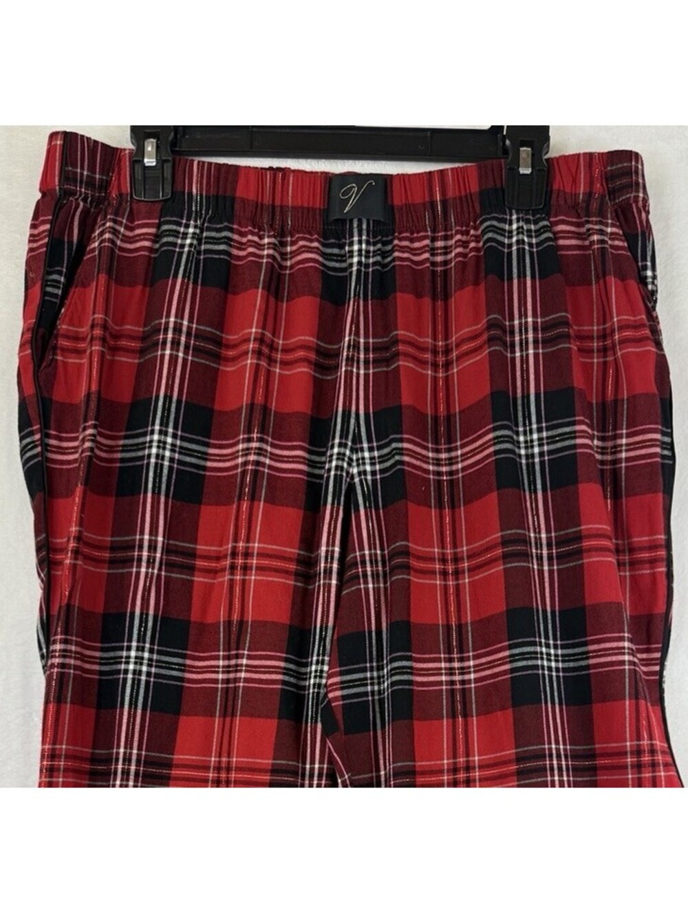 Victoria’s Secret Pajama Pants Large Red Plaid Flannel Womens Pjs Sleep